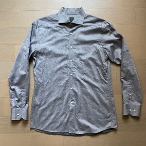BOSS Tailored Egyptian Cotton Grey Shirt